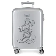 Walizki - Disney Mickey 100 Walizka kabinowa Szary 37x55x20 cms Szary ABS Zapięcie kombinowane boczne 34L 2kg 4 koła Podwójne bagaż ręczny, Szary, Maleta, Walizka kabinowa - miniaturka - grafika 1