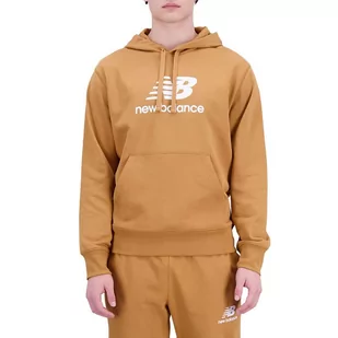 Bluza New Balance MT31537TOB - brązowa - Bluzy sportowe męskie - miniaturka - grafika 1