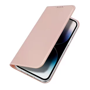 Etui do iPhone 15 Pro pokrowiec z klapką i portfelem Dux Ducis Skin Pro - różowe - Portfele - miniaturka - grafika 4