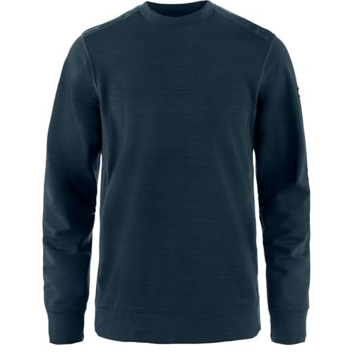 Fjällräven Damska bluza z polaru z okrągłym dekoltem w rozmiarze M, granatowa, XL