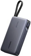 Powerbanki - Powerbank Ugreen Powerbank 20000mAh Ugreen PB550 USB + USB-C, 67W, wbudowany kabel szary - miniaturka - grafika 1