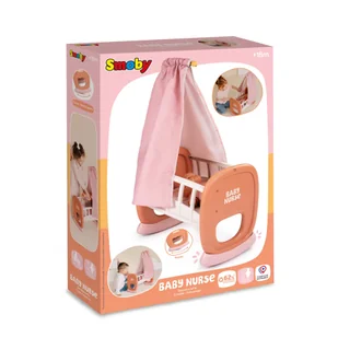 Smoby Baby Nurse Kołyska z Baldachimem - Lalki dla dziewczynek - miniaturka - grafika 1