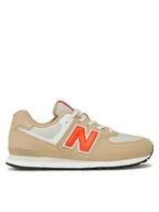 Buty dla dziewczynek - New Balance Sneakersy GC574HBO Beżowy - miniaturka - grafika 1