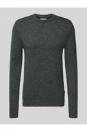 Swetry męskie - Sweter z dzianiny z prążkowanymi wykończeniami model BRANKO - Blend - miniaturka - grafika 1