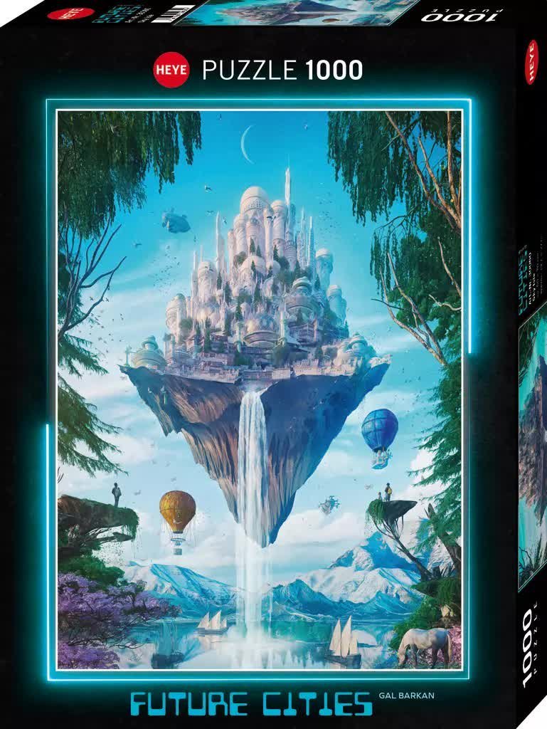 Puzzle 1000 elementów. Miasta przyszłości. Miasto na skale, Gal Barkan