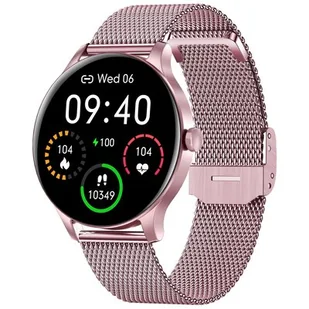 Garett Classy Różowo-stalowy - Smartwatch - miniaturka - grafika 1
