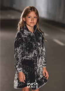 MashMnie Sukienka Acid Wash Grey - 104-110 - Sukienki i spódniczki dla dziewczynek - miniaturka - grafika 1