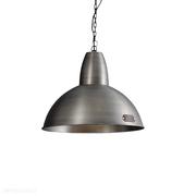 Lampy sufitowe - Loftowa metalowa lampa wisząca, industrialna 46cm Salina Nikiel, do salonu kuchni (Loftlight) - miniaturka - grafika 1