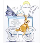 Pasmanteria - Haft krzyżykowy - Zestaw do haftu - Chłopczyk w wózku - miniaturka - grafika 1