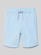 Spodnie i spodenki dla chłopców - Szorty z dzianiny dresowej z prostą nogawką i wpuszczanymi kieszeniami model ‘VERMO’ - miniaturka - grafika 1