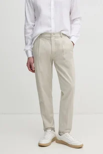 Calvin Klein spodnie męskie kolor beżowy w fasonie chinos K10K114104 - Spodnie męskie - miniaturka - grafika 1