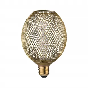 Źródło światła LED METALLIC GLOW GLOB mosiądz Helix E27 3,5W 130lm 1800K 230V - Żarówki LED - miniaturka - grafika 2