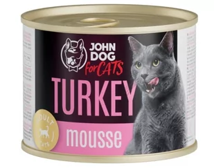 JohnDog For cats Mousse indyk mus 200g - Mokra karma dla kotów JohnDog For cats Mousse indyk mus 200g - Mokra karma dla kotów - miniaturka - grafika 1