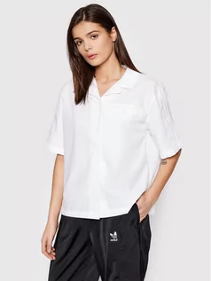 Koszule damskie - Adidas Koszula adicolor Classics Poplin HC2053 Biały Relaxed Fit - grafika 1