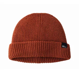 Czapka zimowa Jack Wolfskin FISCHER BEANIE carmine - ONE SIZE - Czapki męskie - miniaturka - grafika 1