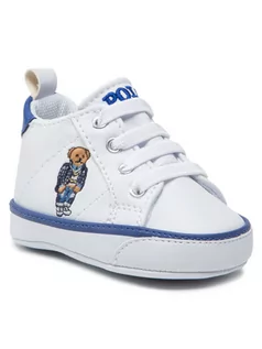 Buty dla chłopców - Ralph Lauren Polo Sneakersy Quilton Bear Gore Hi RL100652 Biały - grafika 1