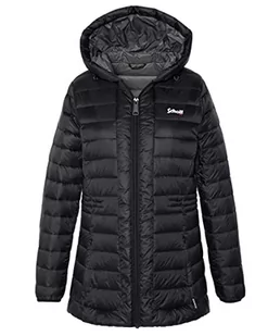 Schott NYC BAKER2WRS damska kurtka puchowa długa lekka GARNIE Pióro Schott, czarny, XL dla dorosłych - Kurtki damskie - miniaturka - grafika 1