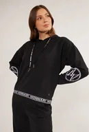 Bluzy damskie - Bawełniana bluza z kapturem - Monnari - miniaturka - grafika 1