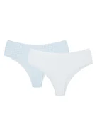 Majtki damskie - Majtki brazyliany Pie-Pie 2-pak Esotiq niebieski, biały L - miniaturka - grafika 1