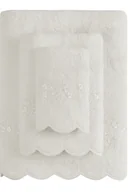 Ręczniki - Ręcznik SILVIA  50x100cm z koronką Śmietankowy - miniaturka - grafika 1
