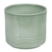 Donice - Osłonka cylinder RILLE 992 12 cm ZIELONA SZAŁWIA LAZUR - miniaturka - grafika 1