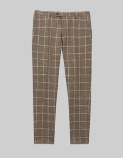 spodnie do zestawu crissolo brąz slim fit - Spodnie męskie - miniaturka - grafika 1