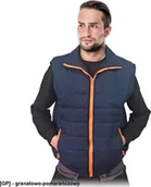 Odzież robocza - R.E.I.S. PERKOZ- Bezrękawnik ocieplany pikowany - granatowo-pomarańczowy 2XL - miniaturka - grafika 1