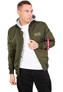 Kurtki męskie - Alpha INDUSTRIES Industris kurtka męska L ciemnozielona 196108 - grafika 1