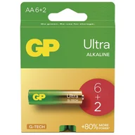 Baterie i akcesoria - Baterie alkaliczne GP Ultra AA (LR6, 6+2 ks - miniaturka - grafika 1