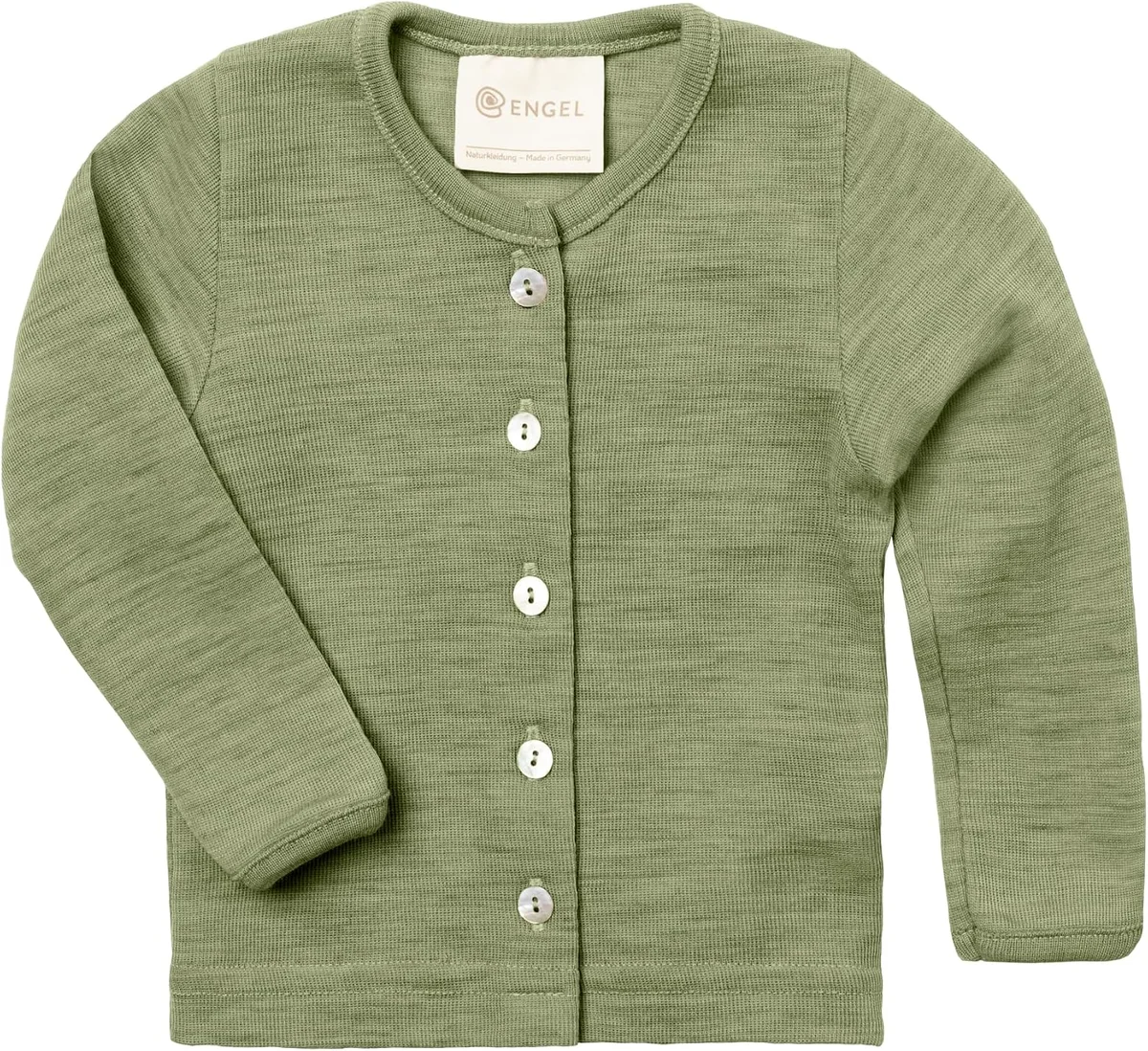 Kardigan niemowlęcy 100% wełna merino rozmiar 62-68 drewniane guziki