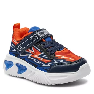 Buty dla chłopców - Sneakersy Geox J Assister Boy J45DZB 02ACE C0820 M Navy/Orange - grafika 1