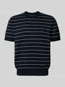 Koszulki męskie - Sweter o kroju regular fit z mieszanki bawełny i kaszmiru model 'KANACHO' - miniaturka - grafika 1