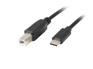 Lanberg kabel USB-C - USB-B M/M 3m czarny - Kable USB - miniaturka - grafika 1