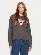 Swetry damskie - Guess Jeans Sweter W4BR12 Z3HM1 Szary Regular Fit - miniaturka - grafika 1