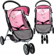 Wózki dla lalek - MalPlay Wózek dla lalek spacerówka Księżniczka różowy - miniaturka - grafika 1