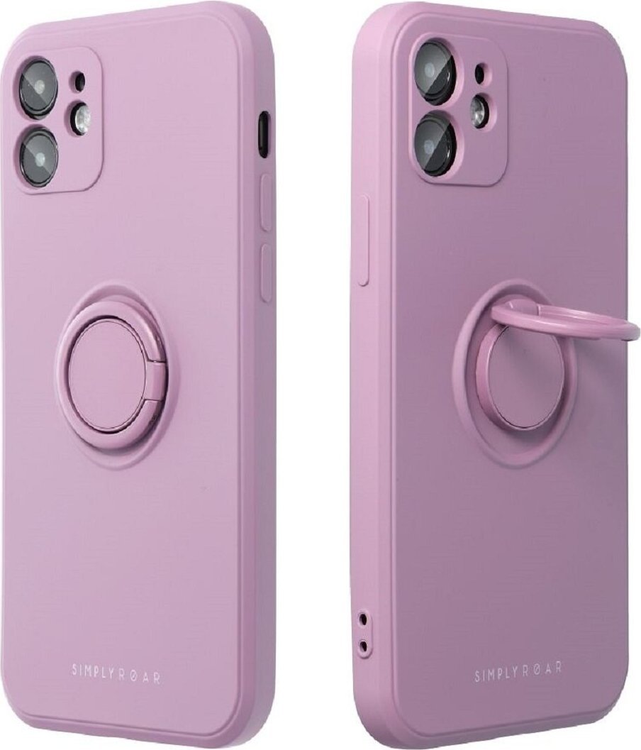 Roar Case Amber etui ochronne na smartfona Bumper etui na telefon komórkowy z uchwytem na pierścień kompatybilne z Samsung Galaxy S25 Ultra Purple