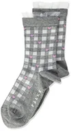 Skarpetki damskie - Falke Vichy Check Ochraniacz i skarpety dla dziewczynki, Szary (Jasnoszary 3400), 39-42 - miniaturka - grafika 1