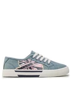Pepe Jeans Tenisówki Brady Flag G PGS30563 Niebieski - Buty dla dziewczynek - miniaturka - grafika 1