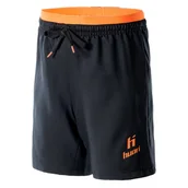 Piłka nożna - Dziecięce Spodenki HUARI DECTIS SHORTS KIDS 9673-BLK/ORANGE - miniaturka - grafika 1