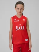 Koszulki dla chłopców - 4F Koszulka meczowa replika wyjazdowa z sezonu 2025/26 dziecięca 4F x Ślęza Wrocław - czerwona 146/152 (10-12 lat) - miniaturka - grafika 1