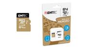 Karty pamięci - Emtec MicroSDXC  64GB Class 10 Gold+ (ECMSDM64GXC10GP) - miniaturka - grafika 1