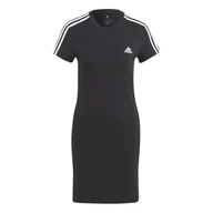 Sukienki - Damska Sukienka ADIDAS W 3S FIT T DR IC8785 – Czarny - miniaturka - grafika 1