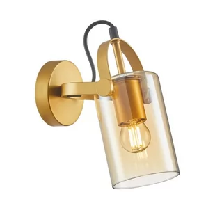 Designerski kinkiet NANESMA WL-32453-1 GD+AMB Złoty - Lampy ścienne - miniaturka - grafika 1