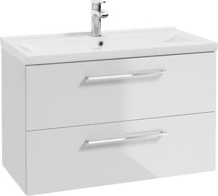 Szafka z umywalką 80x40 pełen połysk - Szafki łazienkowe - miniaturka - grafika 1