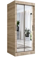 Szafy - Szafa przesuwna z lustrem w kolorze dąb sonoma L3-A95 - miniaturka - grafika 1