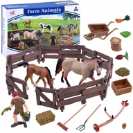 Figurki dla dzieci - Jokomisiada Figurka  Figurki zestaw zwierząt Konie zagroda farma ZA2991 ZA2991 C - miniaturka - grafika 1