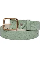 Paski - Urban Classics Unisex Ostrich pasek ze skóry syntetycznej, liść/złoty, S/M, Liść/złoty, S-M - miniaturka - grafika 1