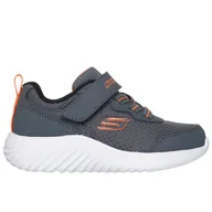 Buty dla dziewczynek - Buty dziecięce Skechers Bounder Techrox 403906NCHAR - szare - miniaturka - grafika 1