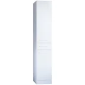 Szafki łazienkowe - Szafka łazienkowa wysoka SLIM SL1 biały laminat - miniaturka - grafika 1