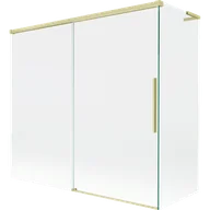 Parawany nawannowe - Mexen Rox L parawan nawannowy 2-skrzydłowy rozsuwany 170 + 75 x 150 cm, transparent, złoty szczotkowany - 8C9L-170-075-55-00 - miniaturka - grafika 1